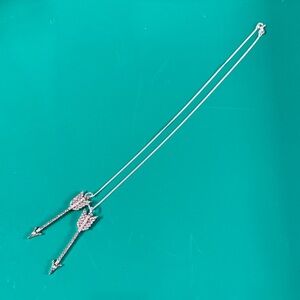 Elegant Silver Arrow Drop Earrings